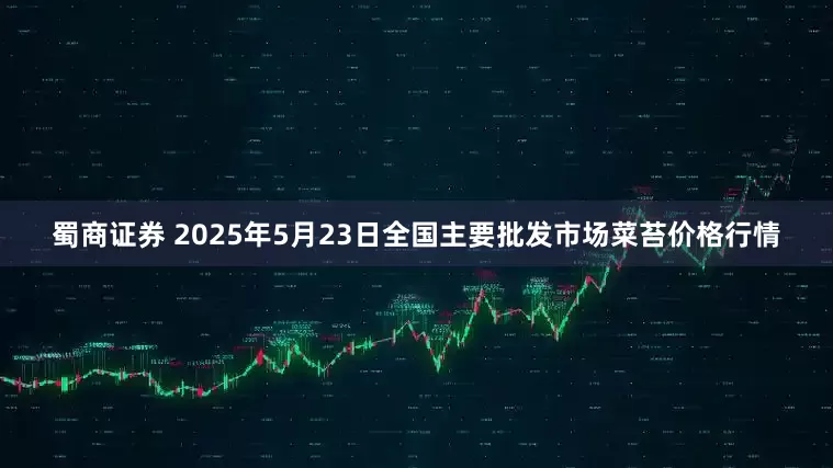 蜀商证券 2025年5月23日全国主要批发市场菜苔价格行情